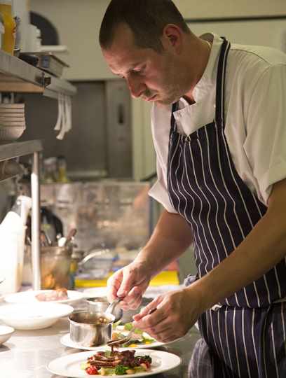 Middlethorpe Hall - Head Chef preparing dish Middlethorpe Hall - Head Chef preparing dish