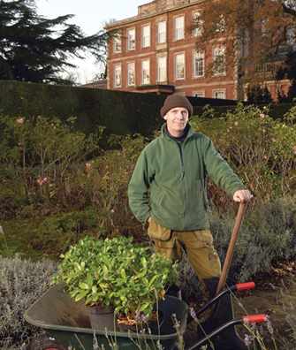 Head Gardener Andrew Leighton in autumn at Middlethorpe Hall Head Gardener Andrew Leighton in autumn at Middlethorpe Hall
