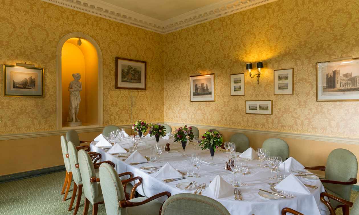 Private dining in the Pineapple Room at Middlethorpe Hall