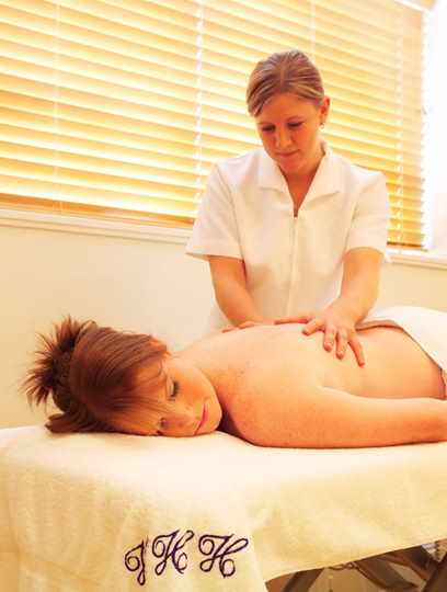 Guest receiving spa treatment at Middlethorpe Spa