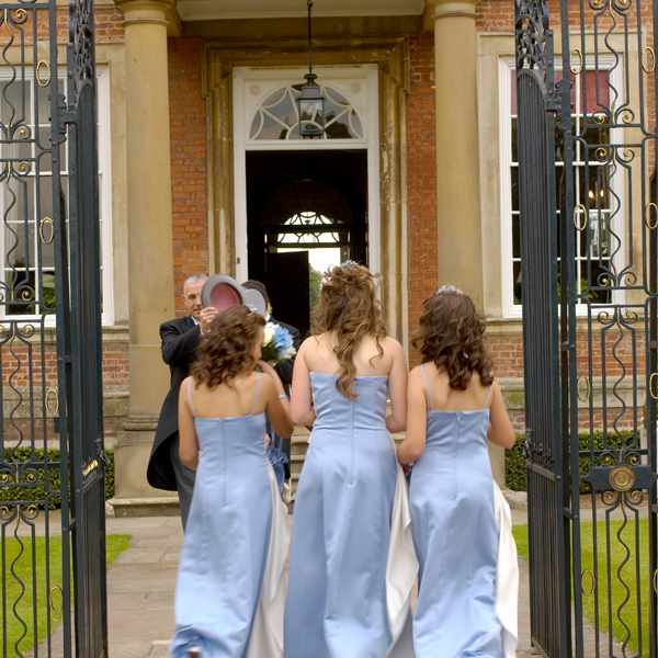 Bridesmaids arriving at Middlethorpe Hall
