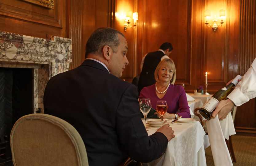 Fine dining in the Oak Dining Room at Middlethorpe Hall