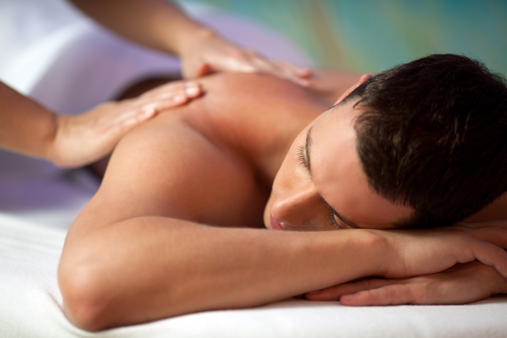 Male back massage 