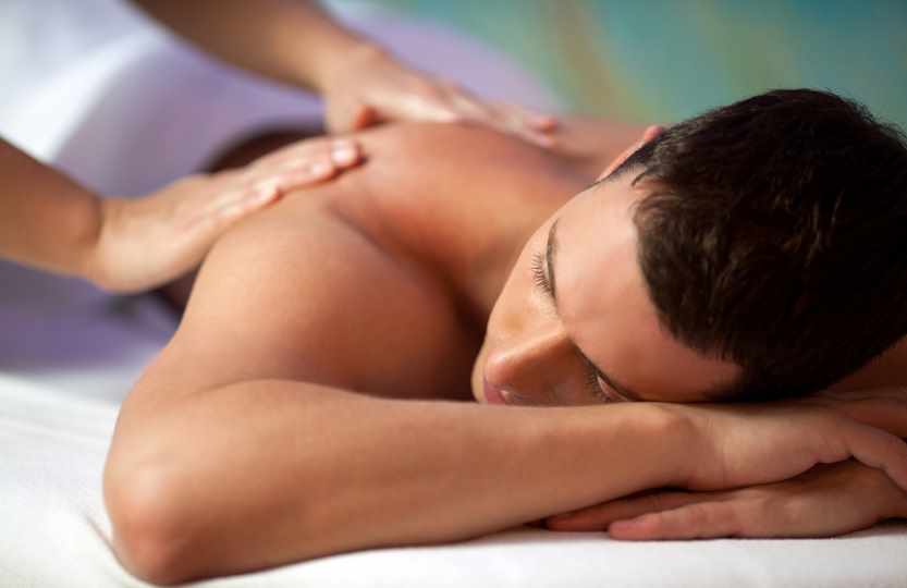 Male back massage  Male back massage