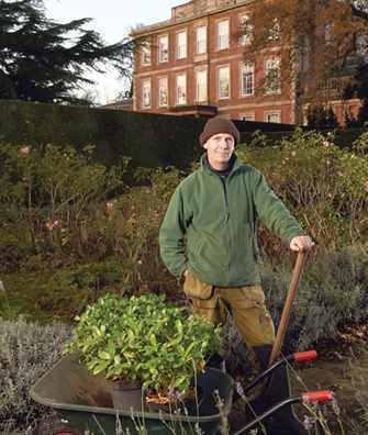 Head Gardener Andrew Leighton in autumn at Middlethorpe Hall
