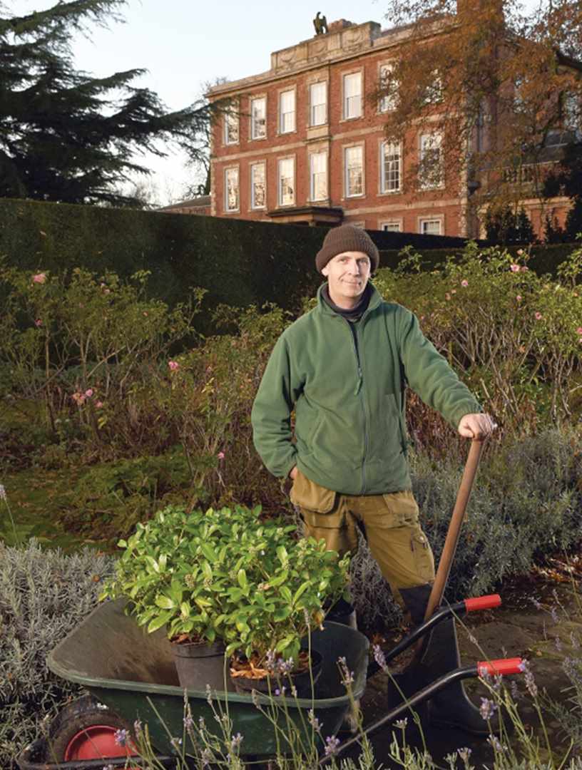 Head Gardener Andrew Leighton in autumn at Middlethorpe Hall Head Gardener Andrew Leighton in autumn at Middlethorpe Hall