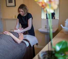Guest receiving facial treatment at Middlethorpe Spa