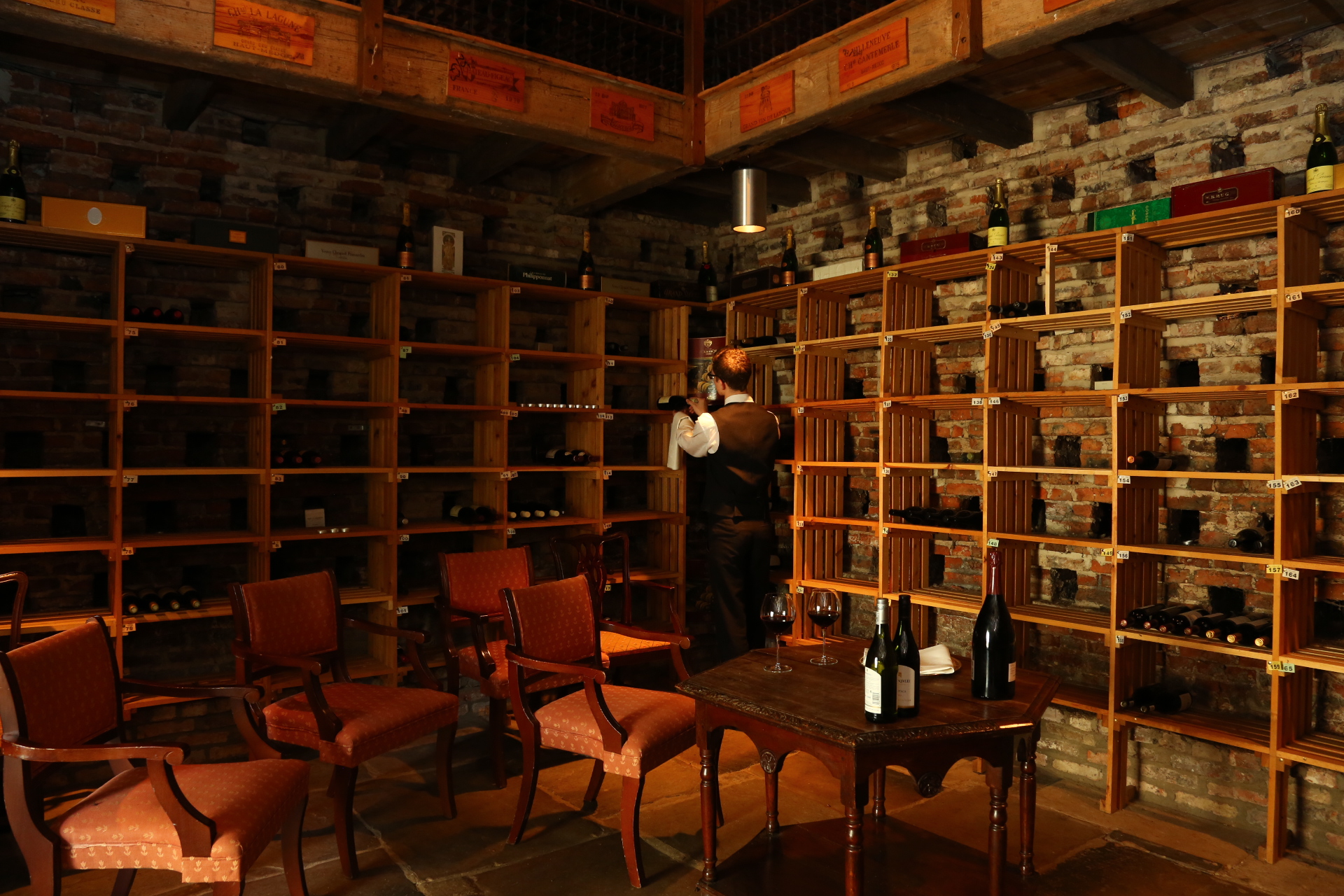 The Dovecote wine cellar at Middlethorpe Hall