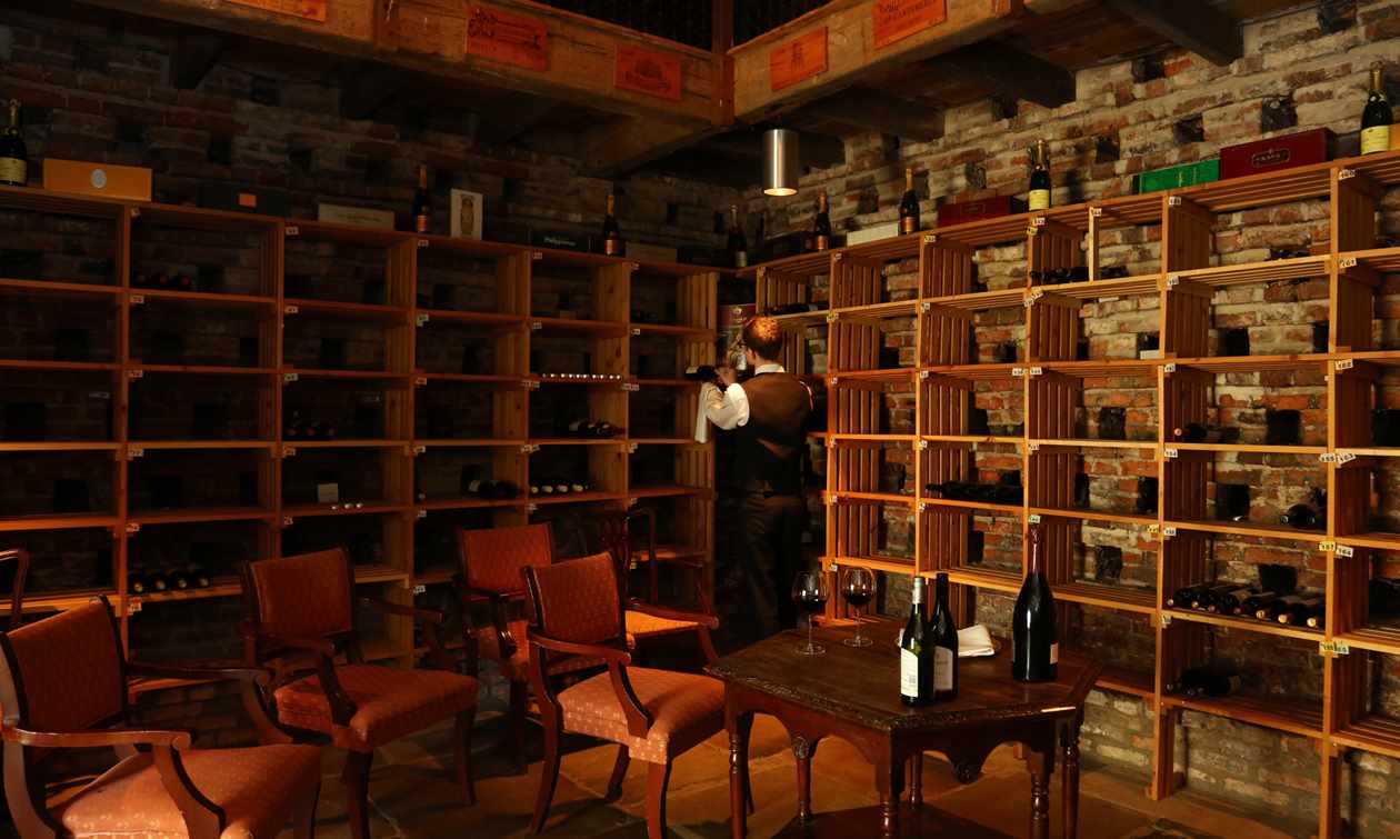 The Dovecote wine cellar at Middlethorpe Hall