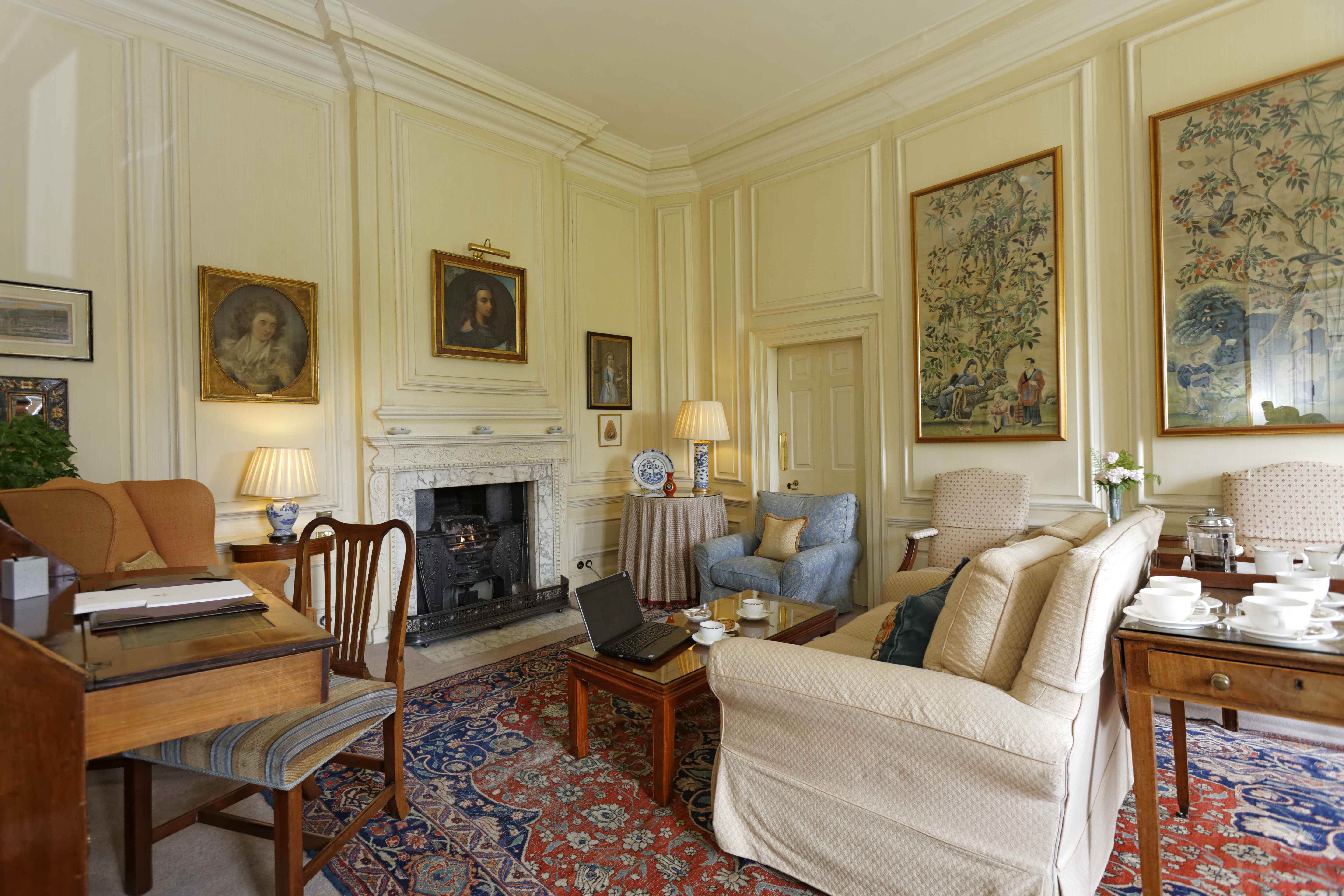 Sitting room adjacent to Boardroom in main house at Middlethorpe Hall