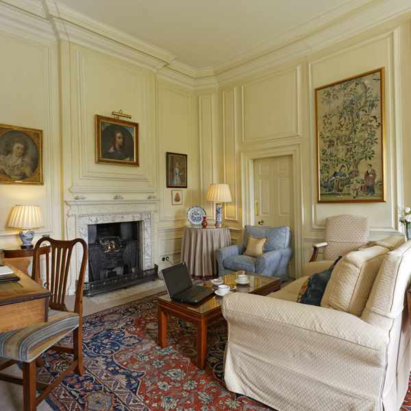 Sitting room adjacent to Boardroom in main house at Middlethorpe Hall